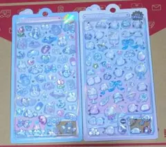 クーリア ボンボンドロップシール　しまえなと水色うさぎの2個セット