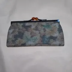 昭和レトロ　和カモフラージュ柄 がま口財布