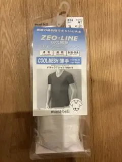 【美品】モンベル mont-bell ジオライン クールメッシュ Vネック　白