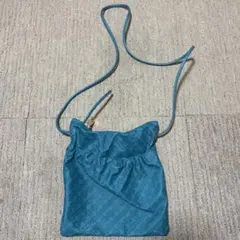 GHERARDINI ショルダーバッグ ハンドバッグ ターコイズブルー　美品