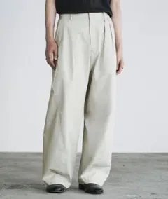 WORSTED WOOL LIGHT GABARDINE WIDE PANTS - メルカリ