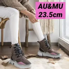 【新品】[AU&MU] ムートンブーツ レディースブーツ 女性シューズ 23.5