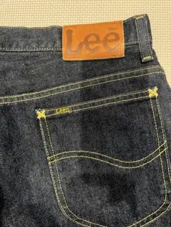 【極美品/日本製】Lee 0634 濃紺 デニムパンツ W32 ほぼ未使用 牛革