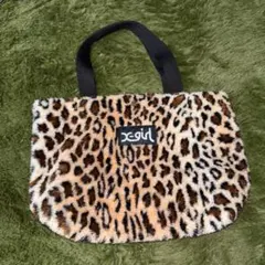 X-girl レオパード柄 ファートートバッグ ヒョウ柄 ミニトート