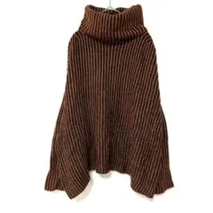 1728 ザラニット タートルネック ストライプ セーター ゆるだぼ 《M》