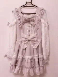 LIZLISA ティアラリボンティアードワンピース ピンク