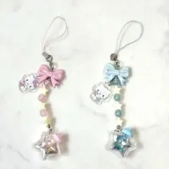 新品　サンリオ　シークレットストラップ（星屑ベイビーボトル）　キティ　ダニエル