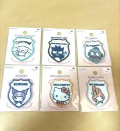 エンブレムワッペン　サンリオ　6枚　キティ　クロミ　マイメロ　シナモン　セリア