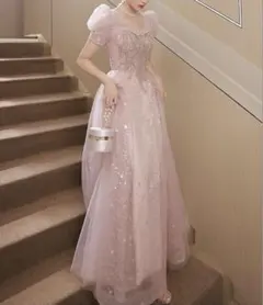 パーティードレス ピンク スパンコール