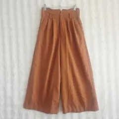 mysty woman ワイドパンツ M テラコッタ ハイウエスト タック