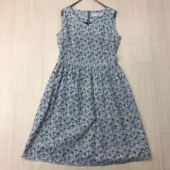 BEAMS LIGHT ビームス リネン 花柄 ノースリーブ ワンピース M