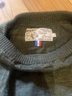 Fileuse d'Arvor オリーブグリーン ニット S フランス製