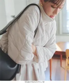 【新品】神戸レタス ペプラム キルティング ブルゾン キルトコート