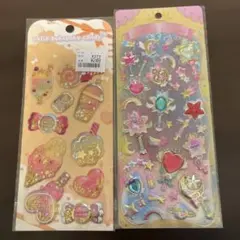 立体シール2枚セット　シャカシャカシール　宝石シール