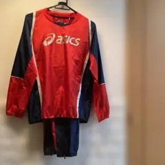 asics ピステ上下 赤/紺　150cm