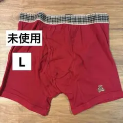 未使用◇DAKS◇ダックス◇ボクサーパンツ◇クマ刺繍◇赤パンツ◇Lのサムネイル