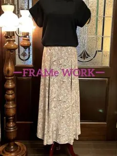 ーFRAMe WORKー 【極美品】 ペイズリー柄　ロングスカートのサムネイル