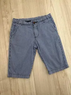 プチバトー ストライプ ハーフパンツ 8a 126cm