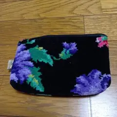 FEILER 花柄ポーチ 黒・紫・緑・ピンク