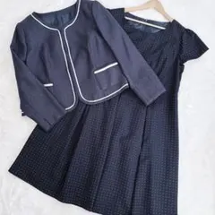 SIDLAY 大きいサイズ ワンピーススーツ セットアップ セレモニースーツ 紺