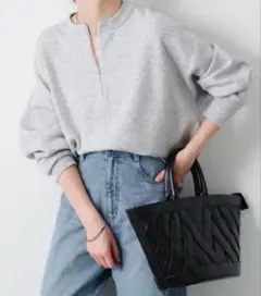 COLLAGE GALLARDAGALANTE ジップスウェットライクニット