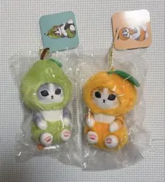 mofusand もふもふマルシェ とれたてにゃん マスコット オレンジ 洋梨