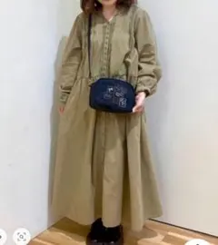 【新品タグ付き】サマンサモスモス レースセーラー衿ワンピース グリーン