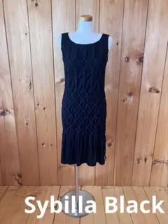 シビラ ブラック/ワンピース/ノースリーブ/ブラック/M/ストレッチ/日本製
