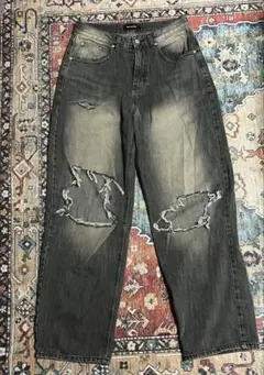 DOVER ダメージ ワイドレッグデニム y2k グランジ