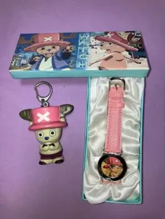 限定品 ワンピース チョッパー 腕時計とマスコットキーホルダー ジャンク品