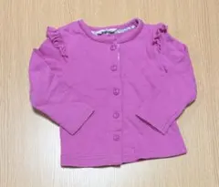 ベビー カーディガン ピンク フリル 80cm