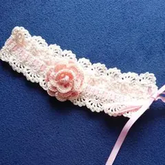 レース編み*:・'°☆ベビーヘアバンド