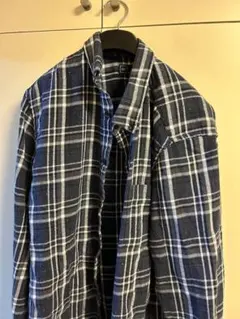 GAP ネルシャツ L ネイビー/ホワイトチェック