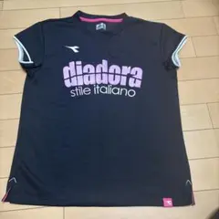 diadora 黒 Tシャツ　Lサイズ