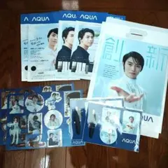 羽生結弦選手 AQUA ノベルティセット① 非売品ステッカー2種類2枚 