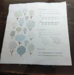 セリア刺繍キット完成品　初級　森林柄