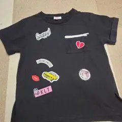 PINK-latte ワッペン付きTシャツ ブラック Sサイズのサムネイル