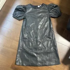 GAP 黒 合成皮革 ワンピース150