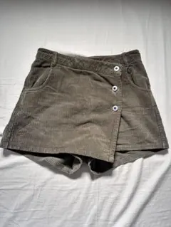 ZARA コーデュロイショートパンツ オリーブグリーン