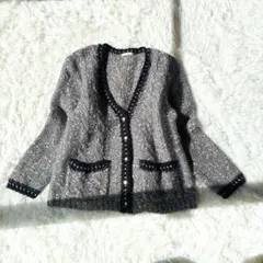 A139 HAND KNIT ケーブル編み　ニット　カーディガン　ガーリー