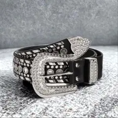 スタッズ ベルト ブリンブリンベルト 黒 ウエスタン ギャル ギラギラ y2k