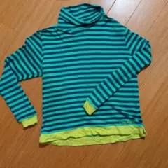 LE COQ SPORTIF ストライプ タートルネックシャツ