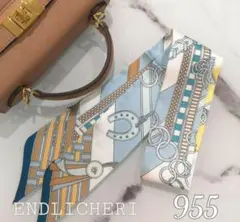【SALE】リボンスカーフ　バッグスカーフ　バッグチャーム955＃