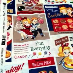 生地　232 カントリー　パネル　カップケーキ　キルトゲイト