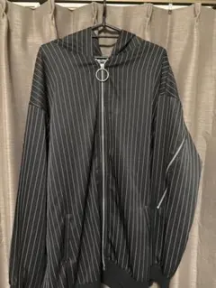 NieR CLOTHING ストライプ ジップパーカー