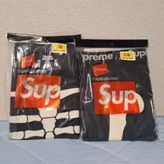 花柄 Supreme x Hanes Bones Thermal Crew - メルカリ
