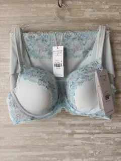 C75&L」トリンプ 恋するブラ613 ブラ&ショーツ ブルー