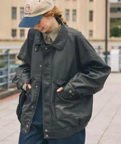 【MONO-MART LADY'S 】ヴィンテージライク オーバーサイズブルゾン