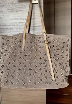 JIMMY CHOO スタースタッズ トートバッグ シルバーベージュわけありのサムネイル