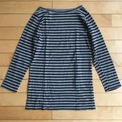 ボーダー　長袖Tシャツ　丈長め